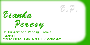 bianka percsy business card